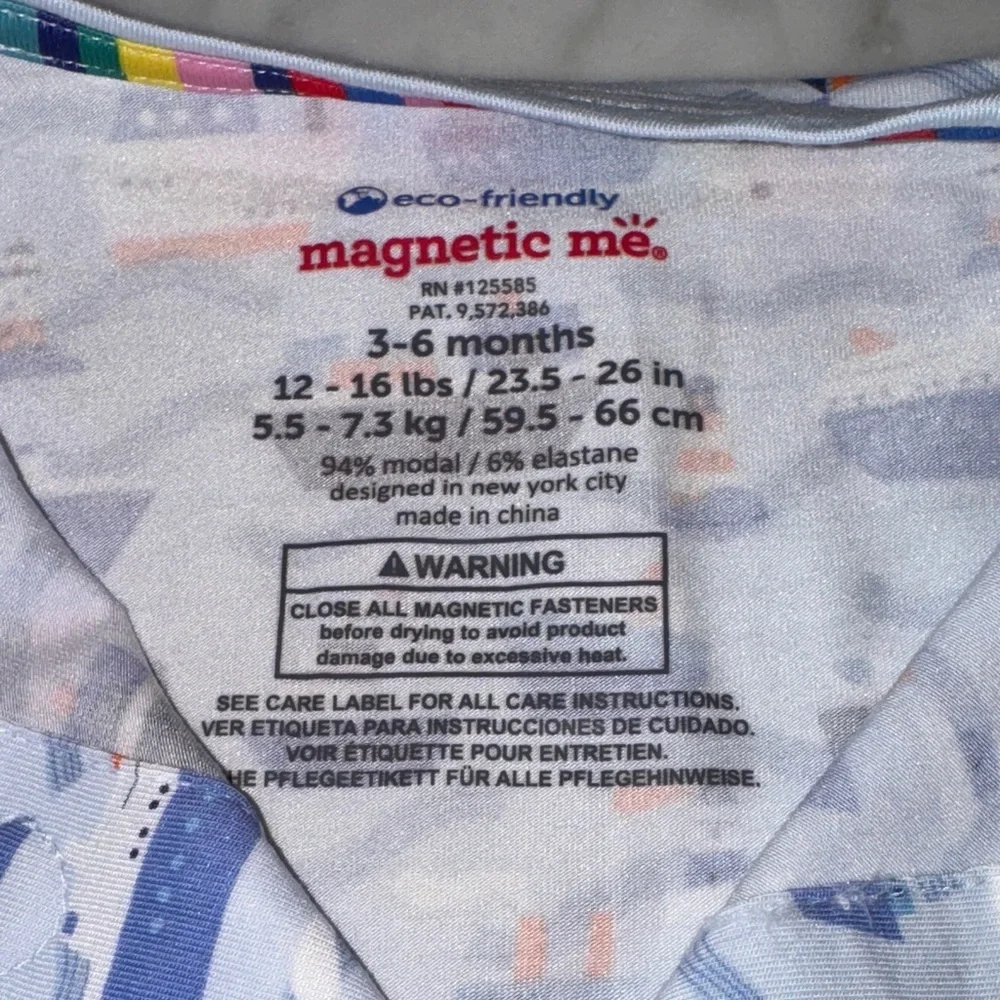 NWT MAGNETIC ME MODAL NAUTICAL FOOTIE 3/6M